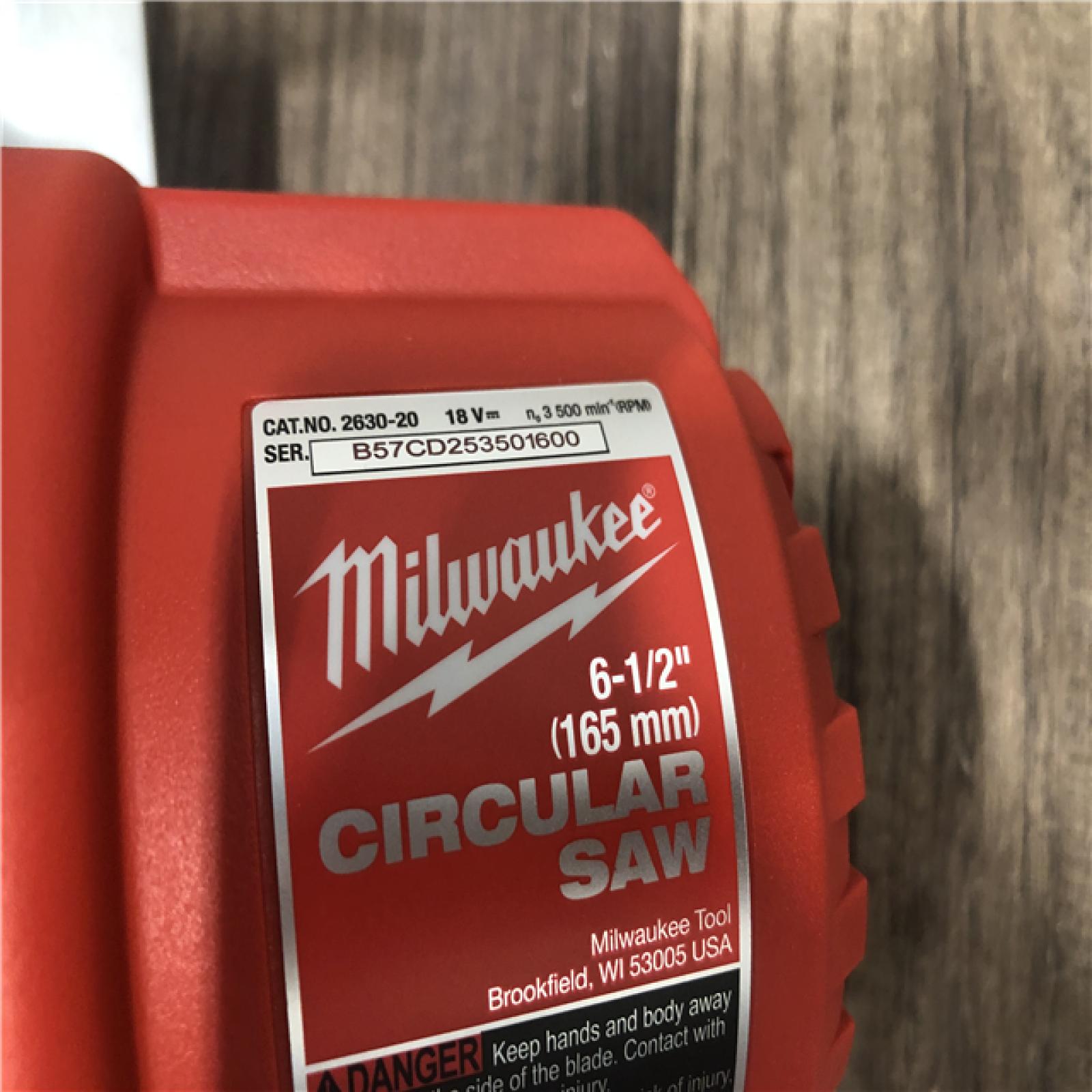 AS-IS Milwaukee 18V Lithium-Ion Cordless 6-1/2 in. Circular Saw (Tool-Only)