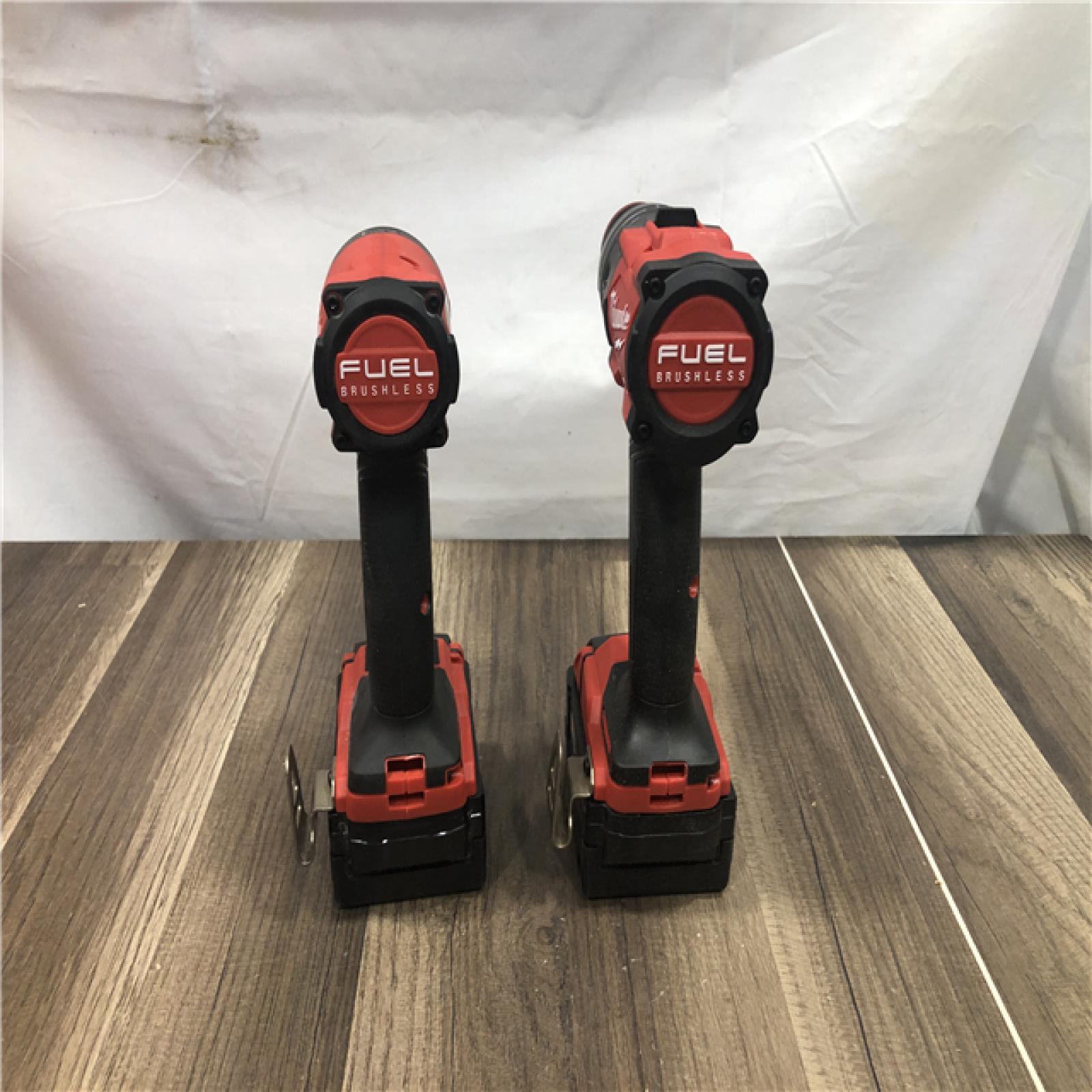 AS-IS Milwaukee FUEL 18V Lithium-Ion Brushless Cordless Hammer Drill and Impact Driver Combo Kit
