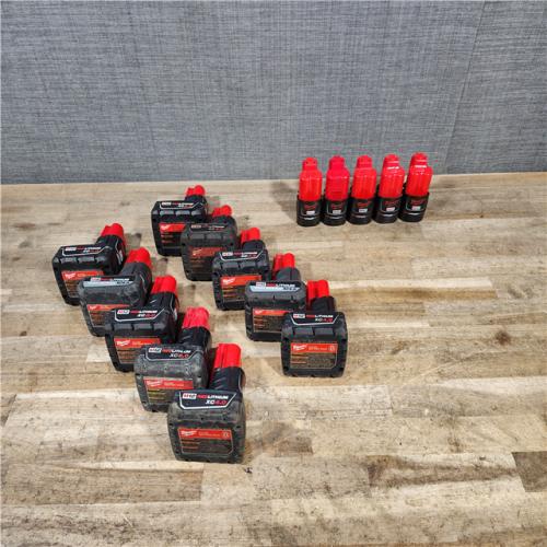 HOUSTON LOCATION - AS-IS MILWAUKEE BATTERY PACK QTY - 15