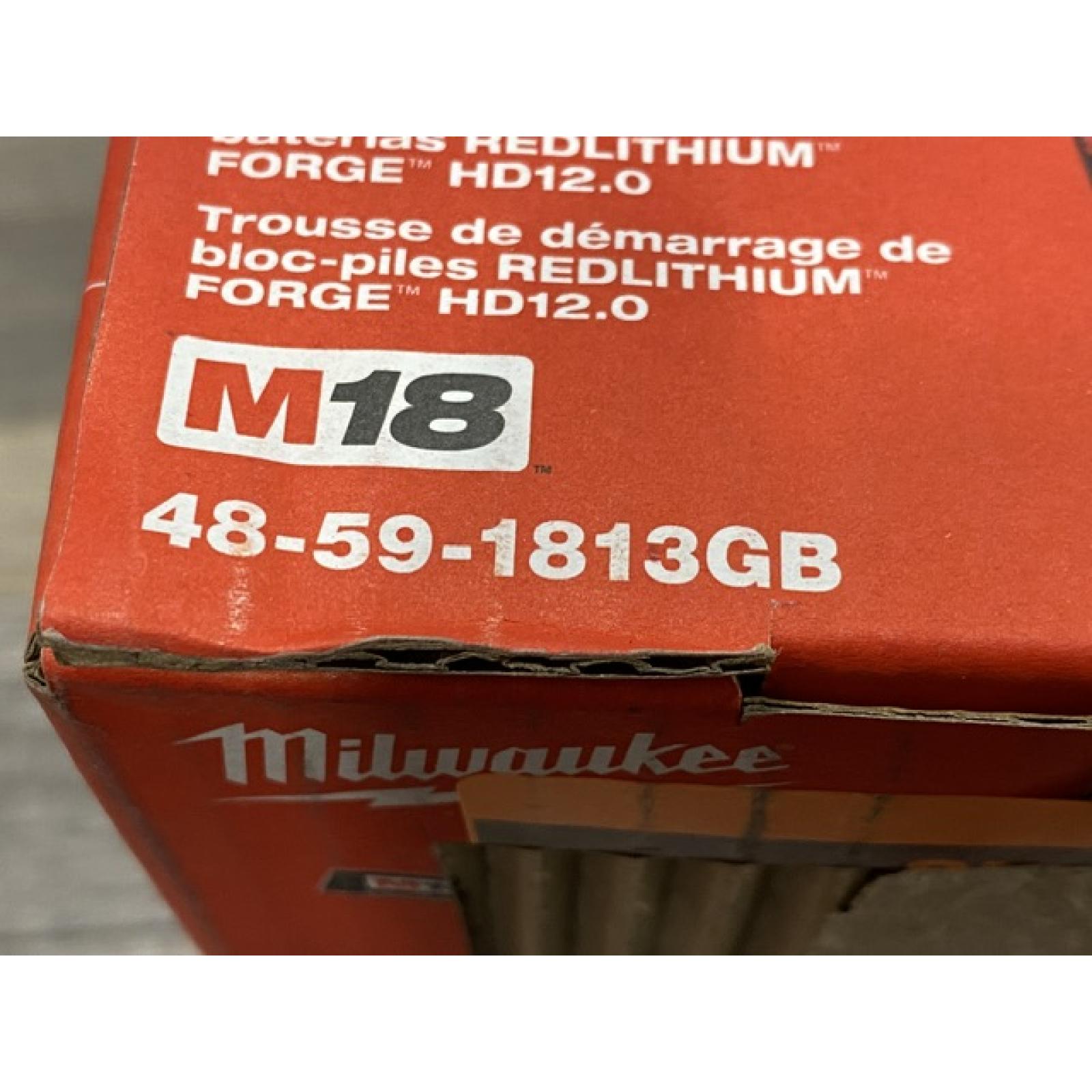 NEW - Milwaukee 18-Volt Lithium-Ion REDLITHIUM FORGE Starter Kit with 12. 0Ah Battery and Charger