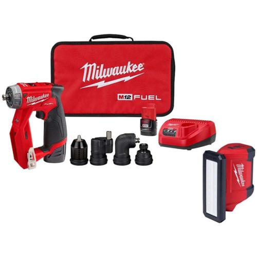 NEW! Milwaukee  FUEL 12V Lithium-Ion Brushless Cordless 4-in-1 Installation 3/8 in. Drill Driver Kit