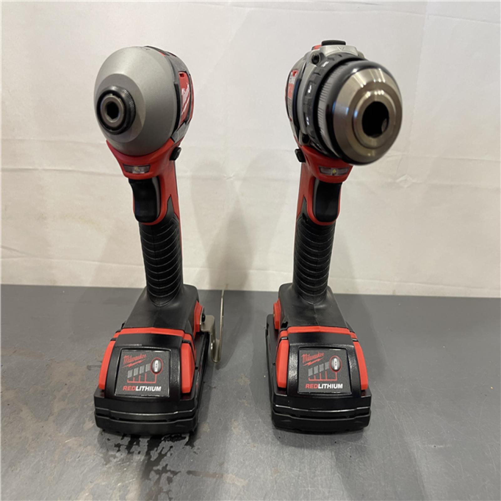 AS-IS - Milwaukee M18 18V Lithium-Ion Cordless Drill Driver/Impact Driver Combo Kit