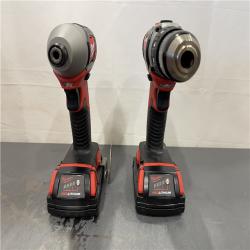 AS-IS - Milwaukee M18 18V Lithium-Ion Cordless Drill Driver/Impact Driver Combo Kit