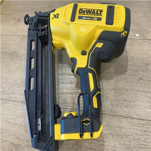as-is DEWALT 20V MAX XR Lithium-Ion Electric Cordless 16-Gauge Angled Finishing Nailer (Tool Only)