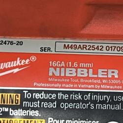 AS-IS Milwaukee FUEL 12-Volt Lithium-Ion Brushless Cordless 16-Gauge Variable Speed Nibbler (Tool-Only)