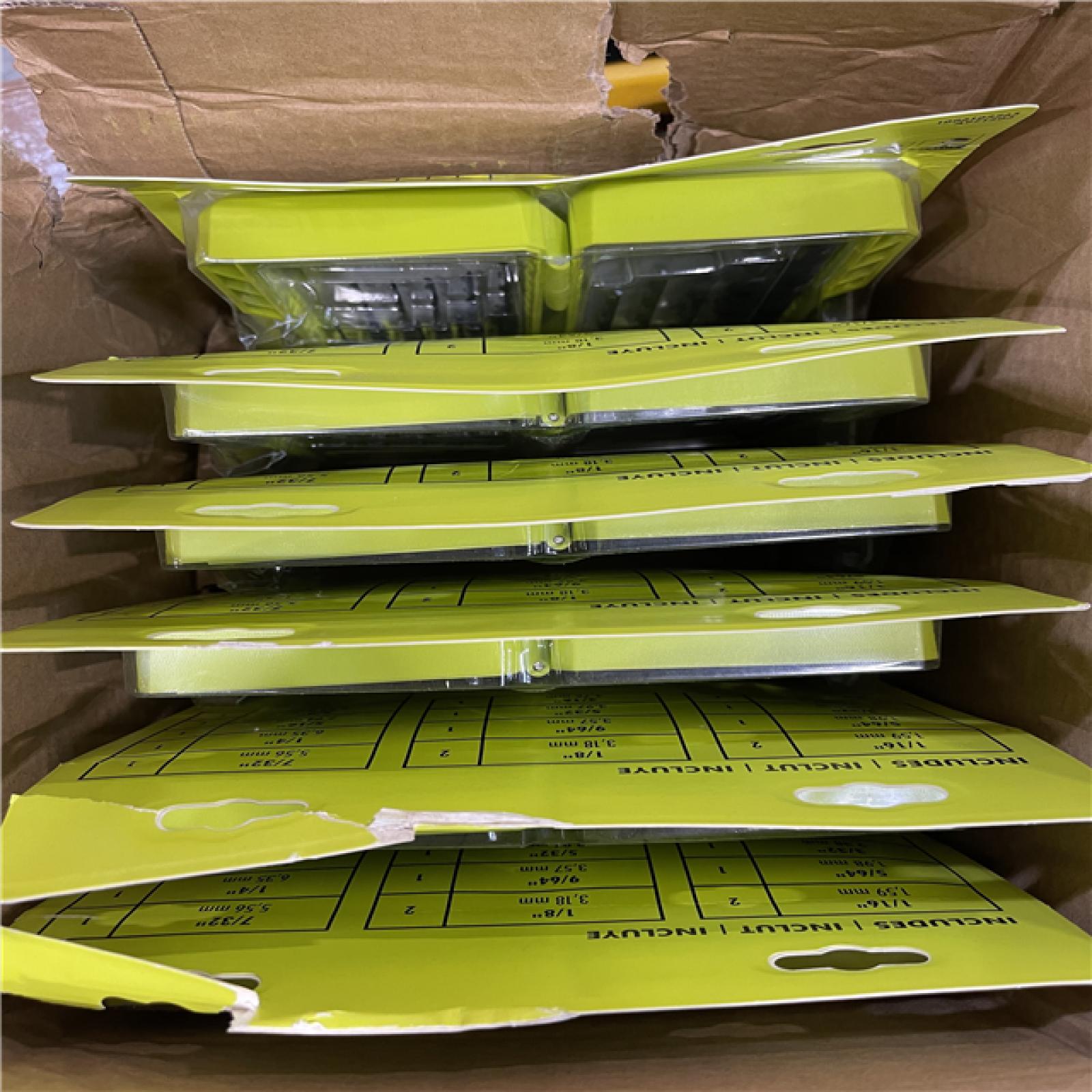 DALLAS LOCATION- NEW!- RYOBI Black Oxide Hex Shank Twist Drill Bit Set (6 UNITS)