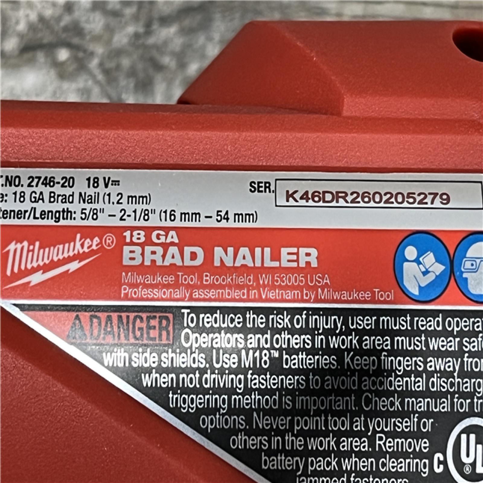 AS-IS Milwaukee FUEL 18-Volt Lithium-Ion Brushless Cordless Gen II 18-Gauge Brad Nailer (Tool-Only)