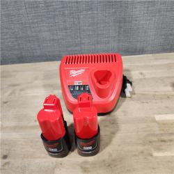HOUSTON LOCATION - AS-IS Milwaukee 3 Tool Combo Kit W/ (2) Battery & Charger