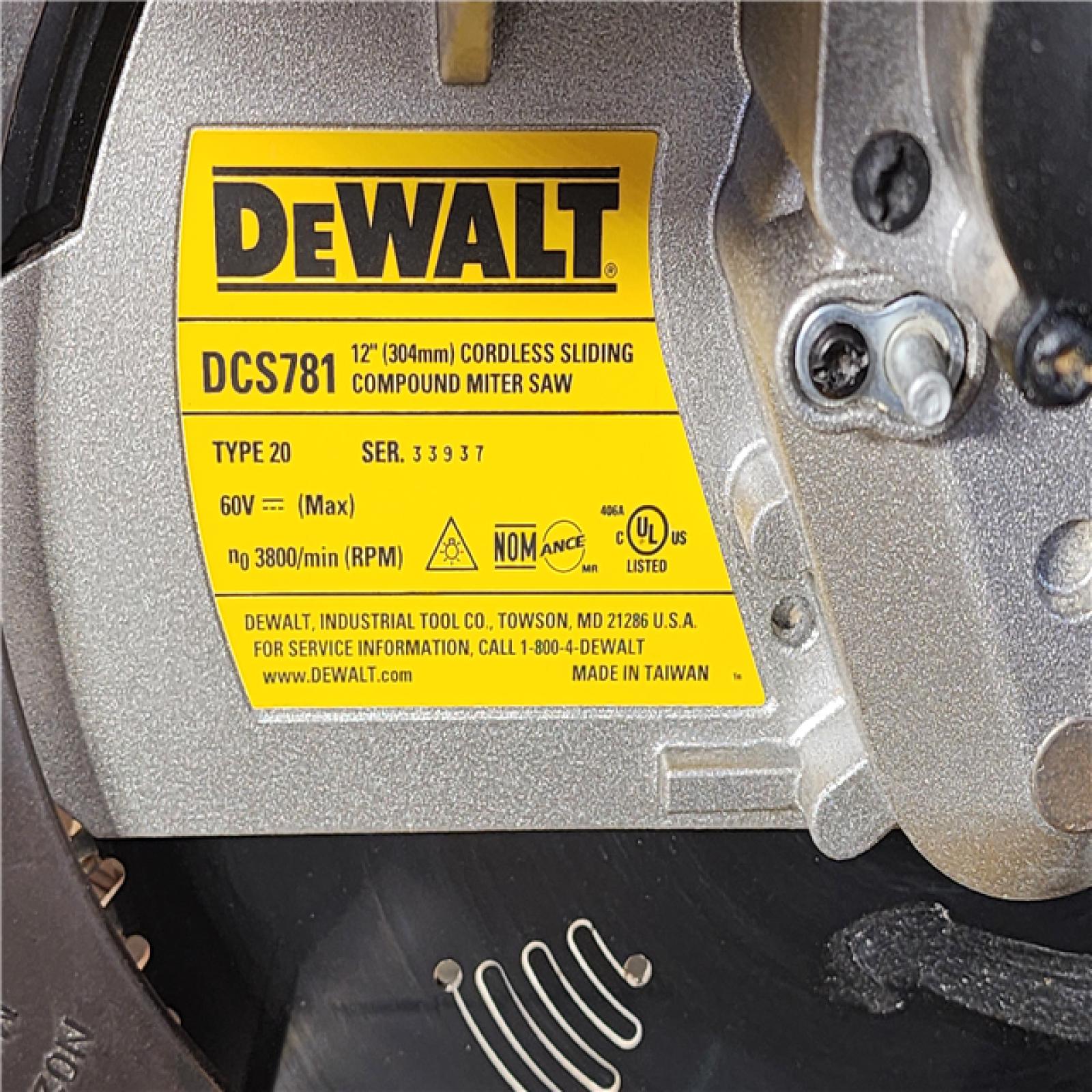 HOUSTON LOCATION - AS-IS DEWALT 60V Lithium-Ion 12 in. Cordless Sliding Miter Saw (Tool Only)