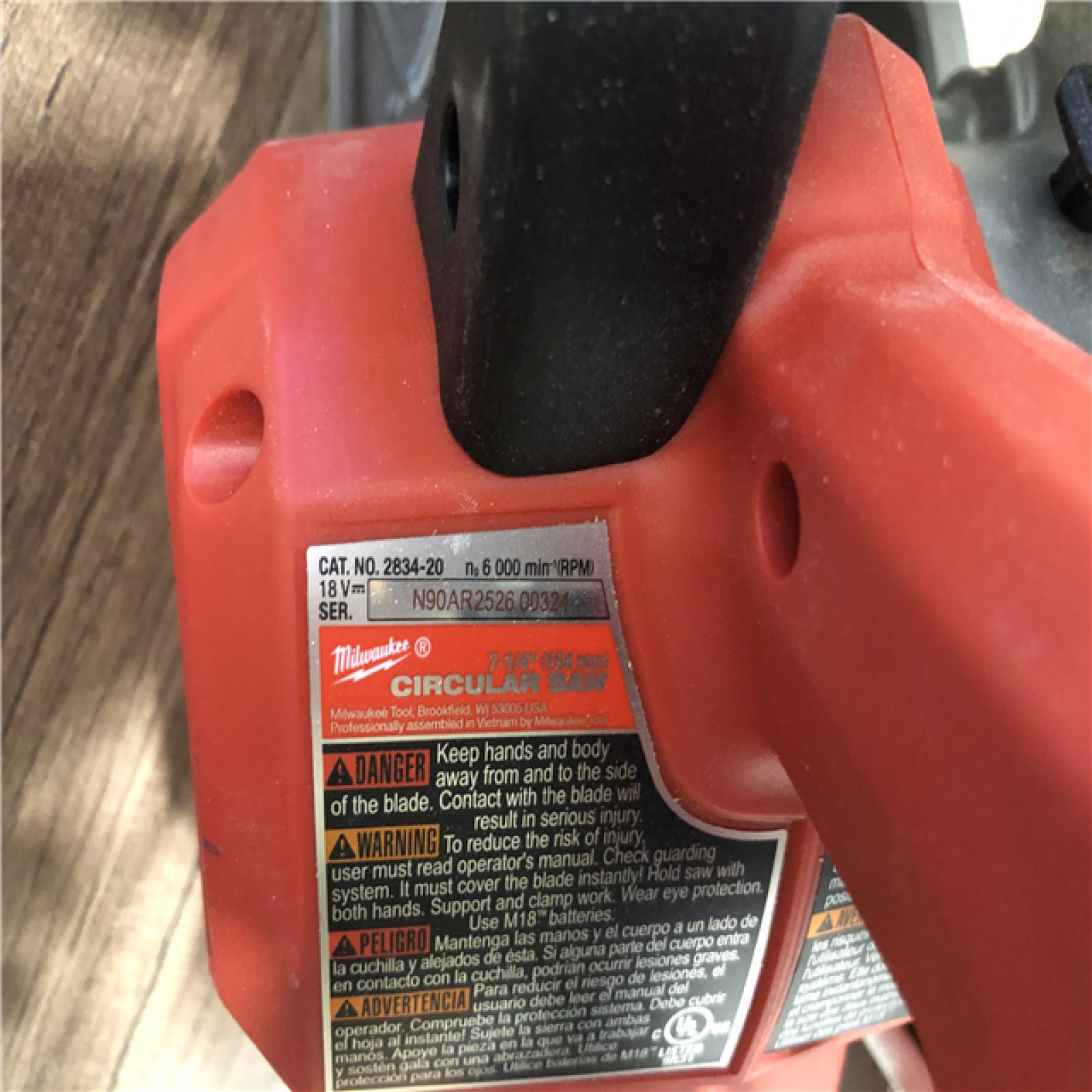 AS-IS Milwaukee FUEL 18V Lithium-Ion Brushless Cordless 7-1/4 in. Circular Saw (Tool-Only)