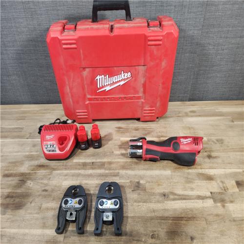 HOUSTON LOCATION - AS-IS M12 12-Volt Lithium-Ion Force Logic Cordless Press Tool Kit (2 Jaws Included) with Two 1.5 Ah Battery and Hard Case