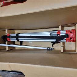 LIKE NEW! Milwaukee M18 2000 Ft. Red Exterior Rotary Laser Level Kit with Receiver, Receiver Clamp, Tripod, and Grade Rod