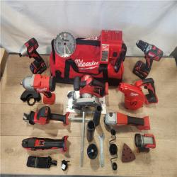 AS-IS- Milwaukee 18-Volt Lithium-Ion Cordless (9-Tool) Combo Kit