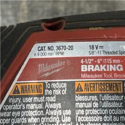 AS-IS Milwaukee FUEL 18-Volt Lithium-Ion Brushless Cordless 4-1/2 in./6 in. Braking Grinder with Paddle Switch (Tool-Only)