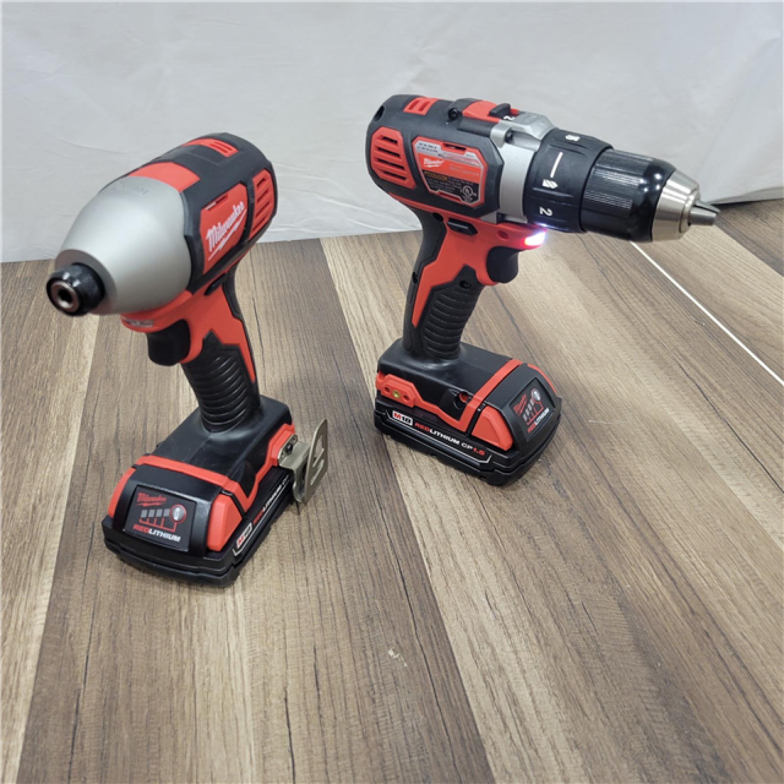 GOOD  Milwaukee 18V Cordless Brushed 2 Tool Drill/Driver and Impact Driver Kit