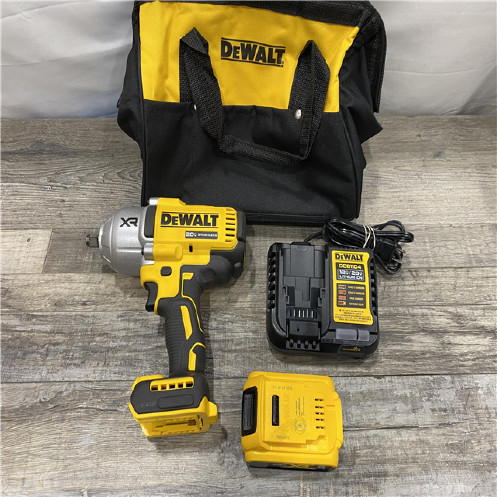 AS-IS DEWALT 20V MAX Lithium-Ion Cordless 1/2 in. Impact Wrench Kit