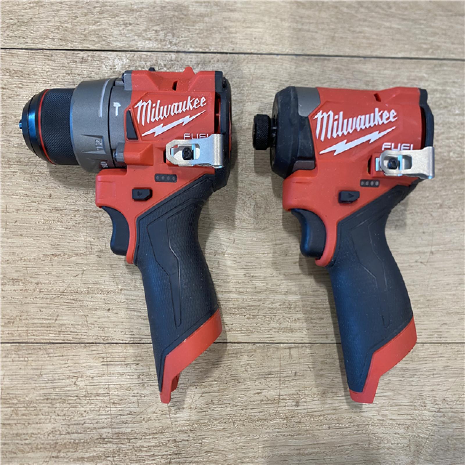 AS-IS Milwaukee FUEL 12-Volt Lithium-Ion Brushless Cordless Hammer Drill and Impact Driver Combo Kit
