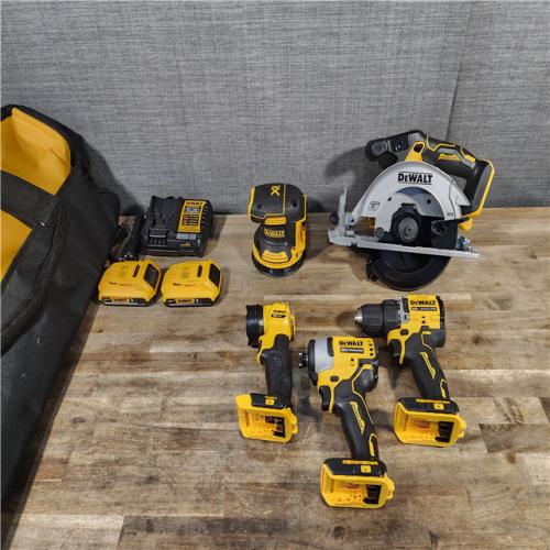 HOUSTON LOCATION - AS-IS DEWALT 5 TOOL COMBO KIT W/ (2) BATTERY & CHARGER