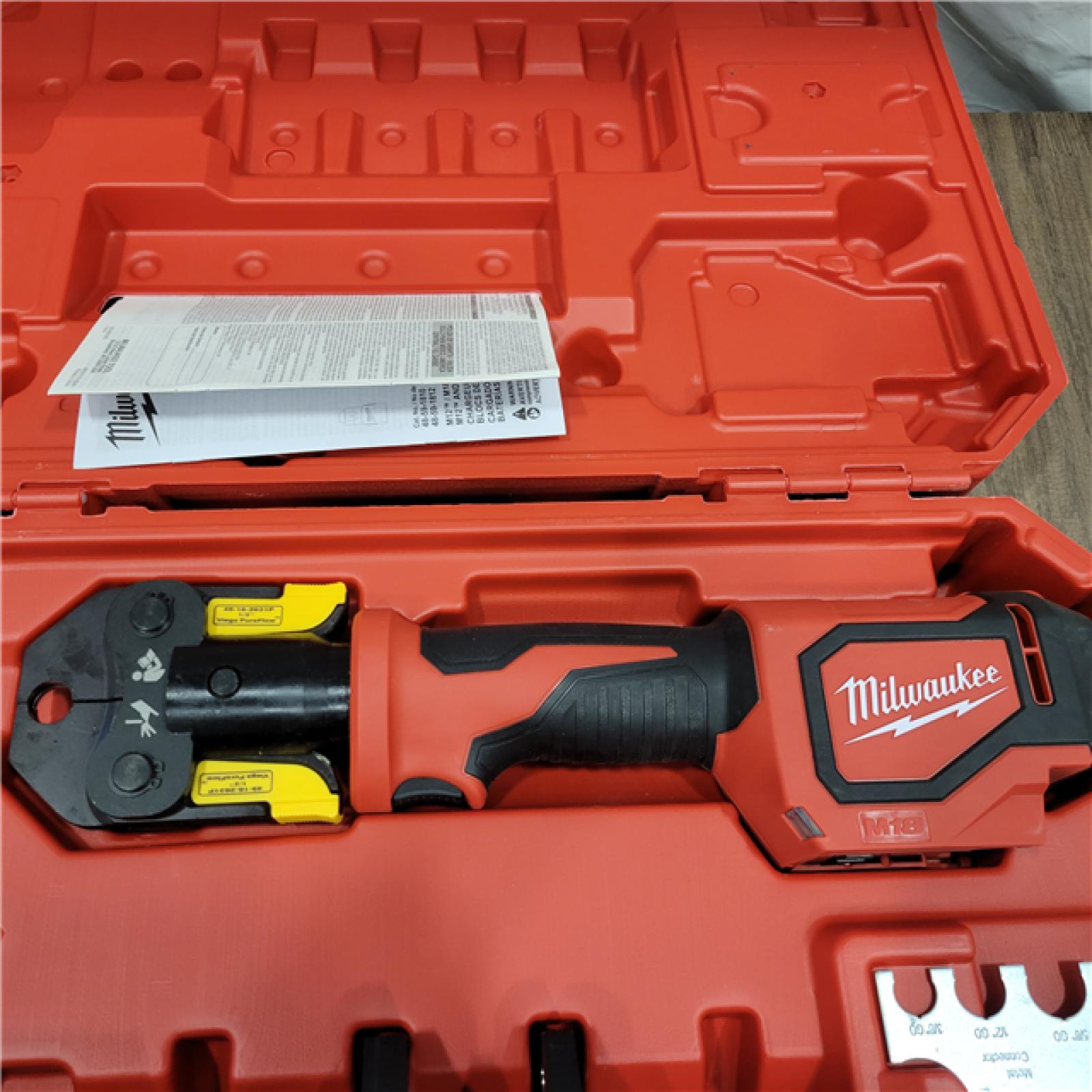AS-IS  Milwaukee 2674-22P - M18 Short Throw Press Tool Kit - Viega PureFlow & T.