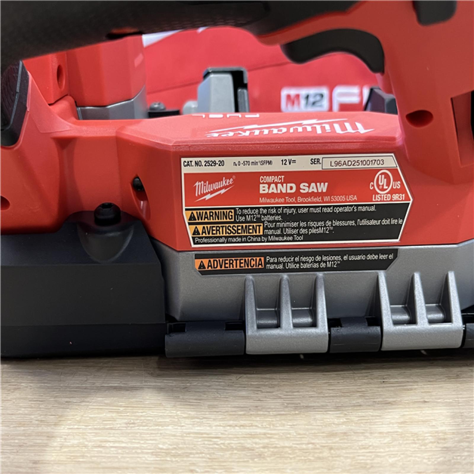 AS-IS Milwaukee M12 FUEL 12V Lithium-Ion Cordless Compact Band Saw XC Kit