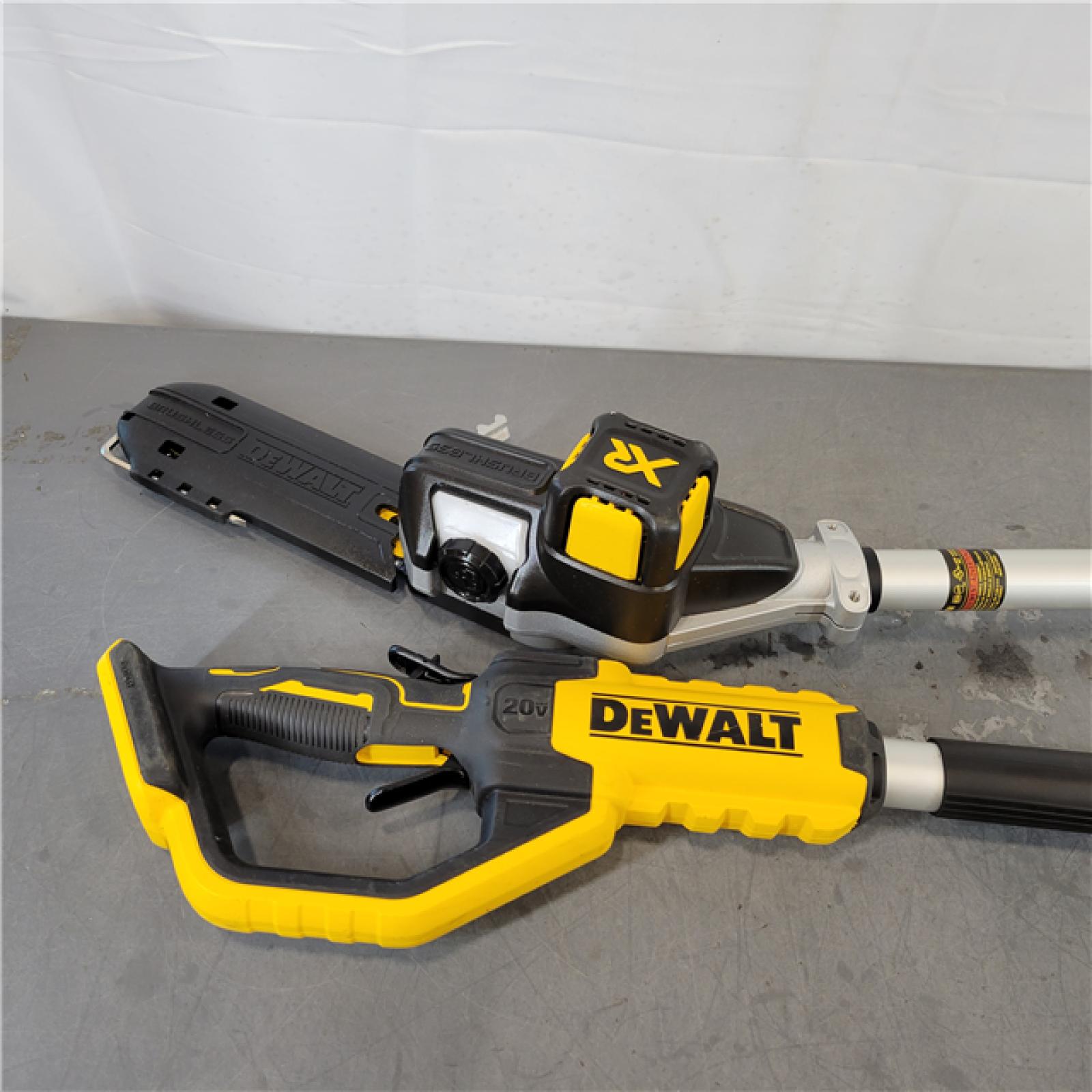 AS-IS DEWALT 20V MAX 8in. Cordless Battery Powered Pole Saw Kit with (1) 4Ah Battery, Charger & Sheath