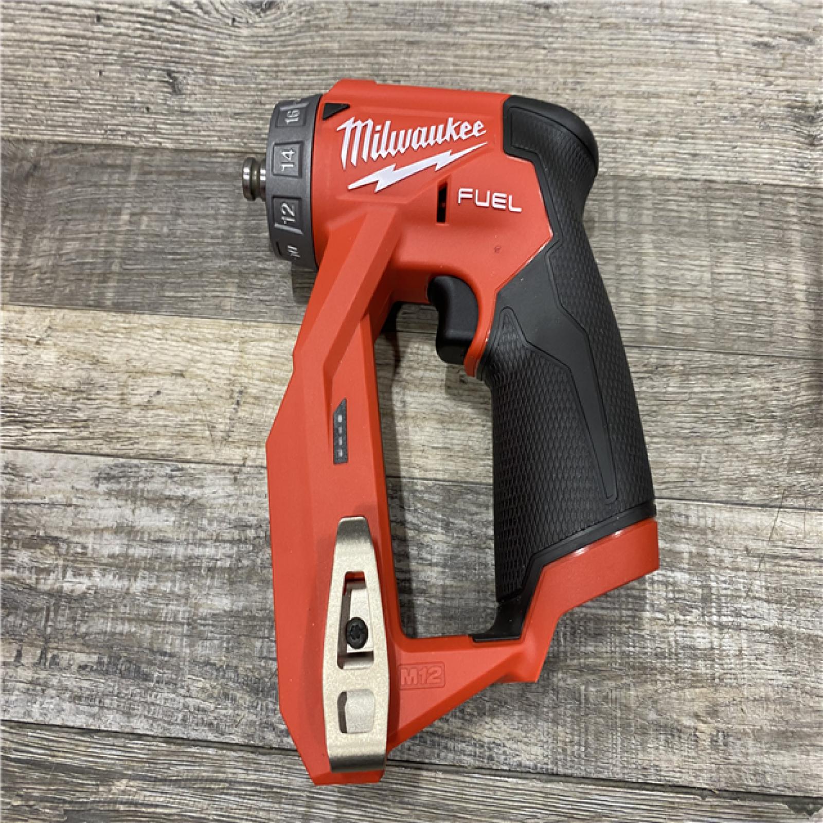 AS-IS Milwaukee  FUEL 12V Lithium-Ion Brushless Cordless 4-in-1 Installation 3/8 in. Drill Driver Kit