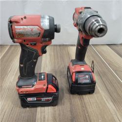 AS-IS  MILWAUKEE M18 FUEL 18V Lithium-Ion Brushless Cordless Hammer Drill and Impact Driver Combo Kit (2-Tool) with 2 Batteries