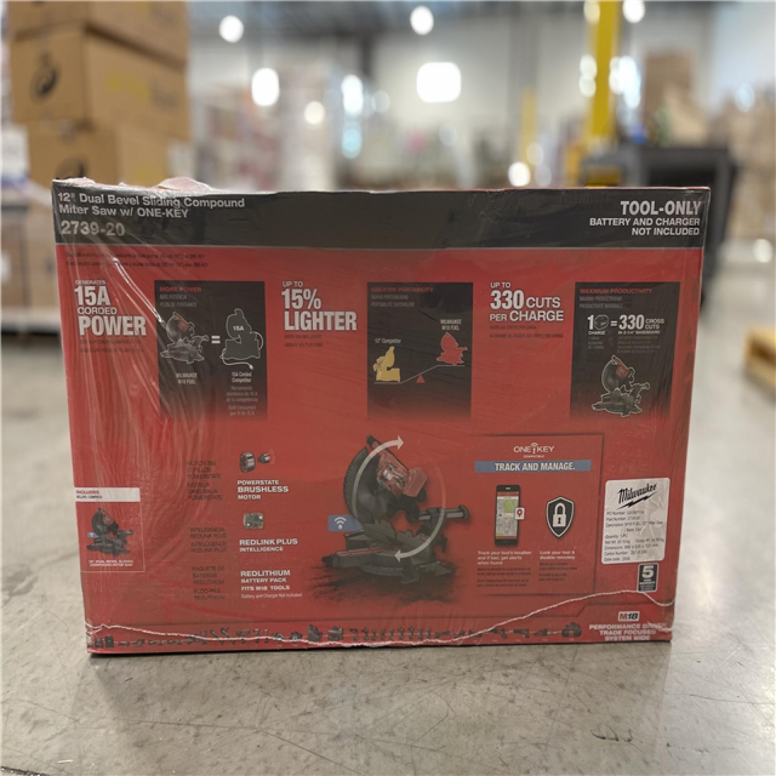 NEW! - Milwaukee M18 FUEL 18V Lithium-Ion Brushless Cordless 12 in. Dual Bevel Sliding Compound Miter Saw (Tool-Only)