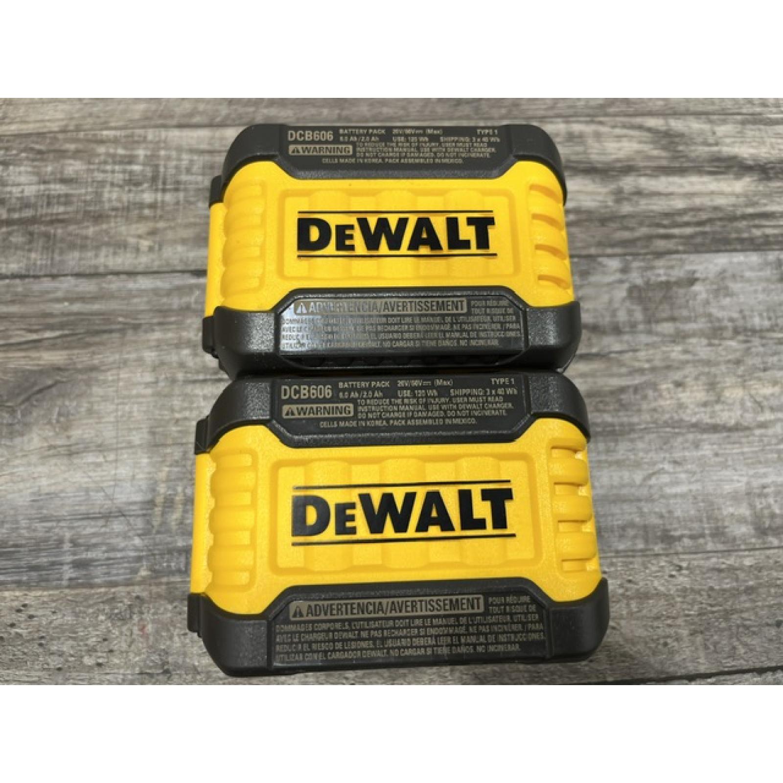 AS-IS DEWALT FLEXVOLT 20V/60V MAX Lithium-Ion 6.0Ah Battery Pack (2 Pack)