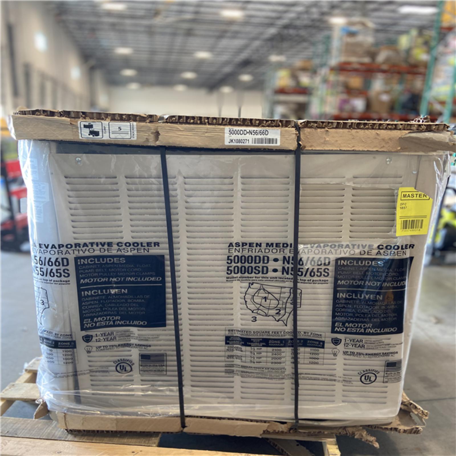DALLAS LOCATION - ESSICK AIR Ducted Evaporative Cooler: 1,200 sq ft – 1,600 sq ft, 42 7/16 in x 39 in x 39 in