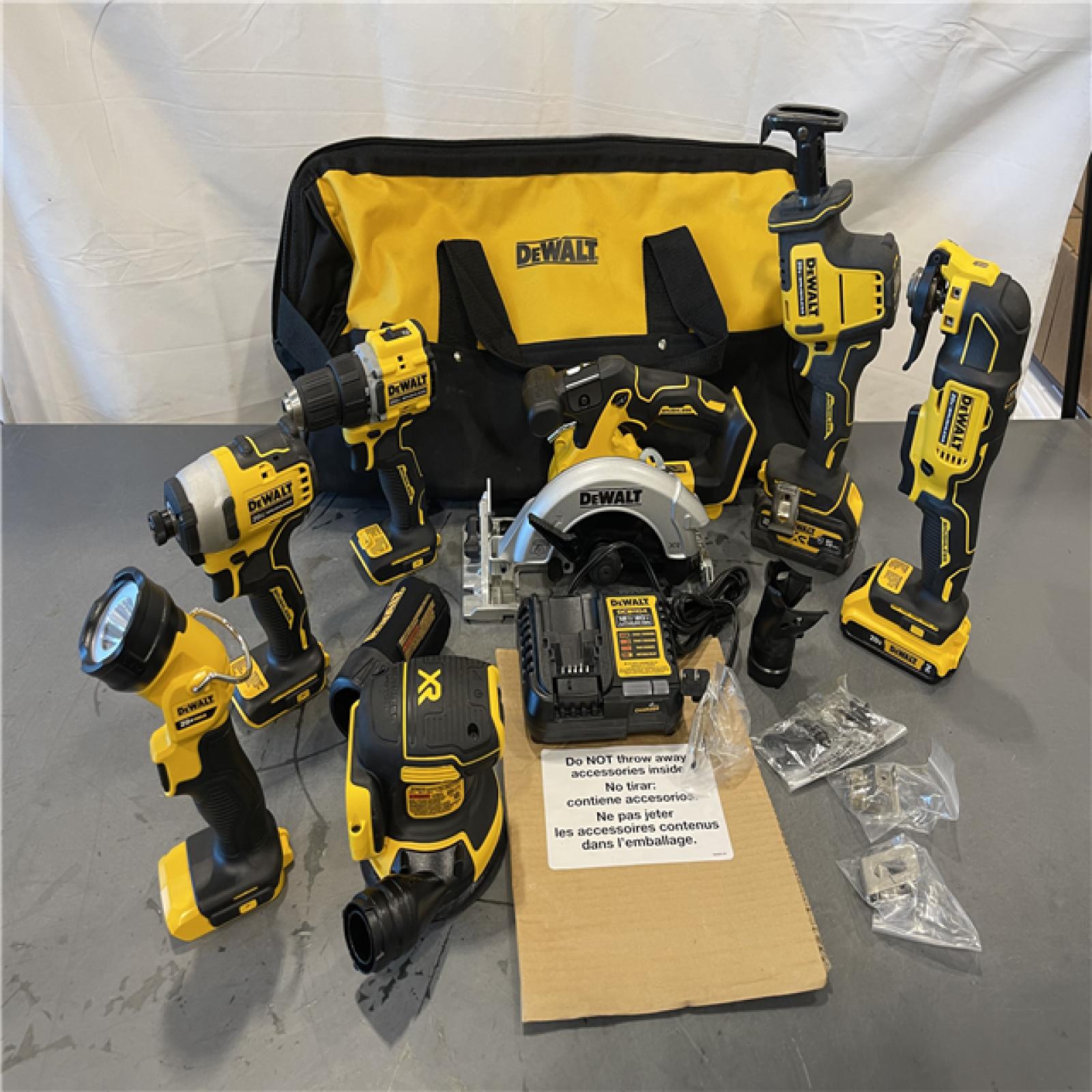 AS-IS - DEWALT 20-Volt MAX Lithium-Ion Cordless 7-Tool Combo Kit
