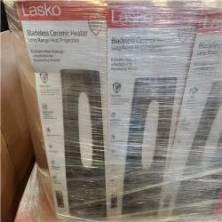 Phoenix NEW Lasko Bladeless 1500W 28 in. Black Electric Oscillating Tower Ceramic Space Heater with Remote Control and Digital Display Pallet of 38