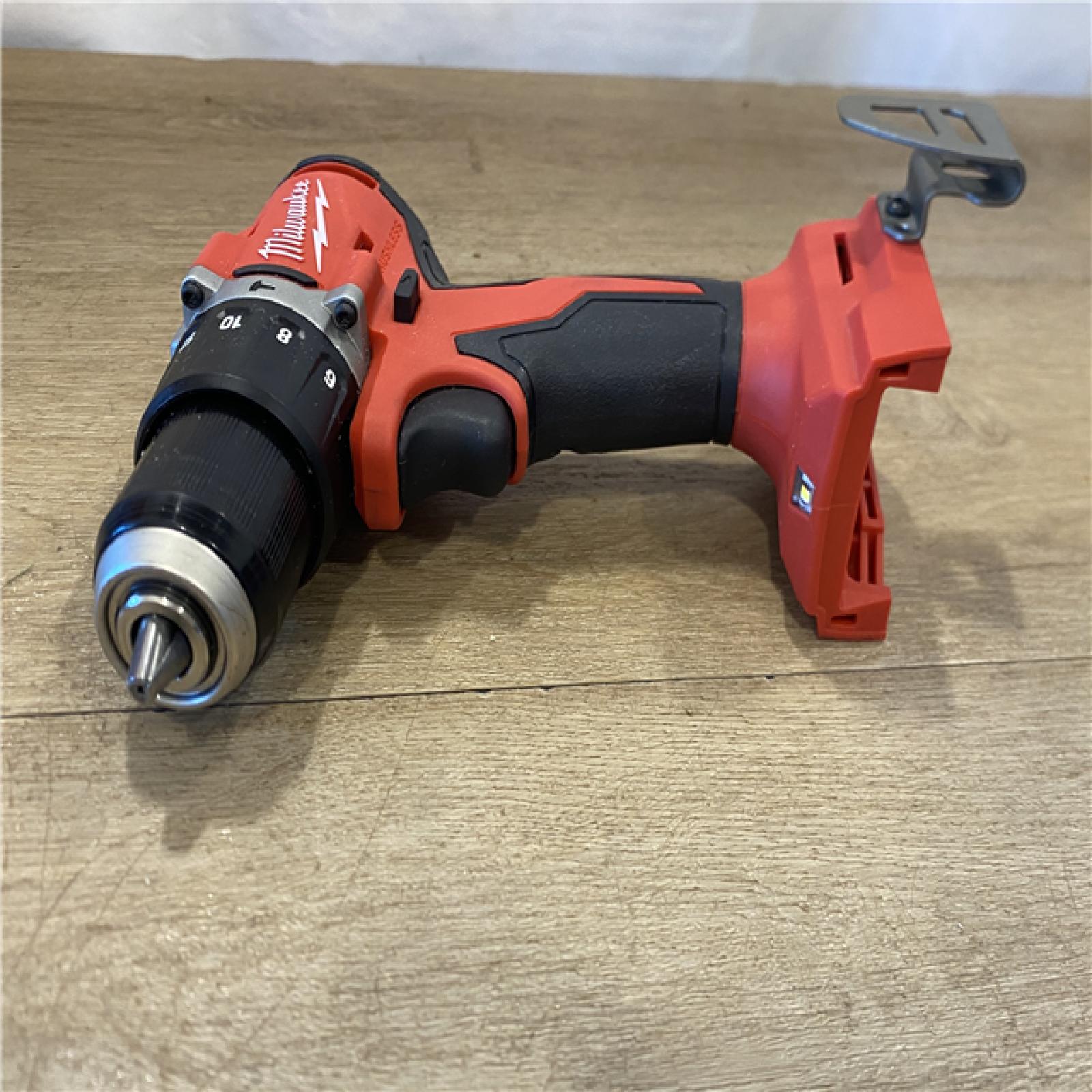 AS-IS Milwaukee 18V Lithium-Ion Brushless Cordless 1/2 in. Compact Hammer Drill/Driver (Tool-Only)