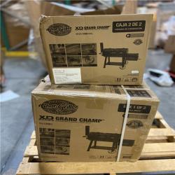 DALLAS LOCATION - Char-Griller Grand Champ Charcoal Grill and Offset Smoker in Black
