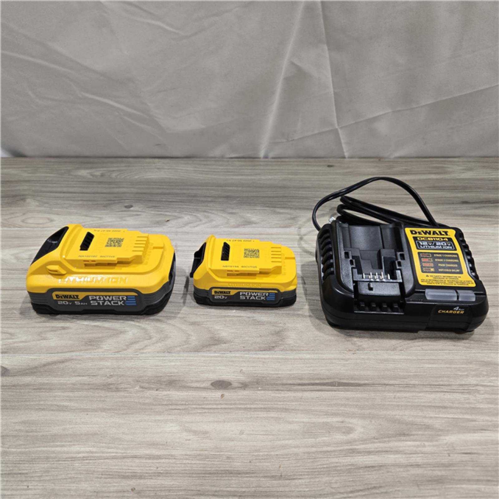 AS-IS Dewalt DCBP315-2C 20V MAX POWERSTACK Lithium-Ion Batteries and Charger Starter Kit