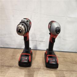 AS-IS- Milwaukee 18V Lithium-Ion Cordless Drill Driver/Impact Driver Combo Kit