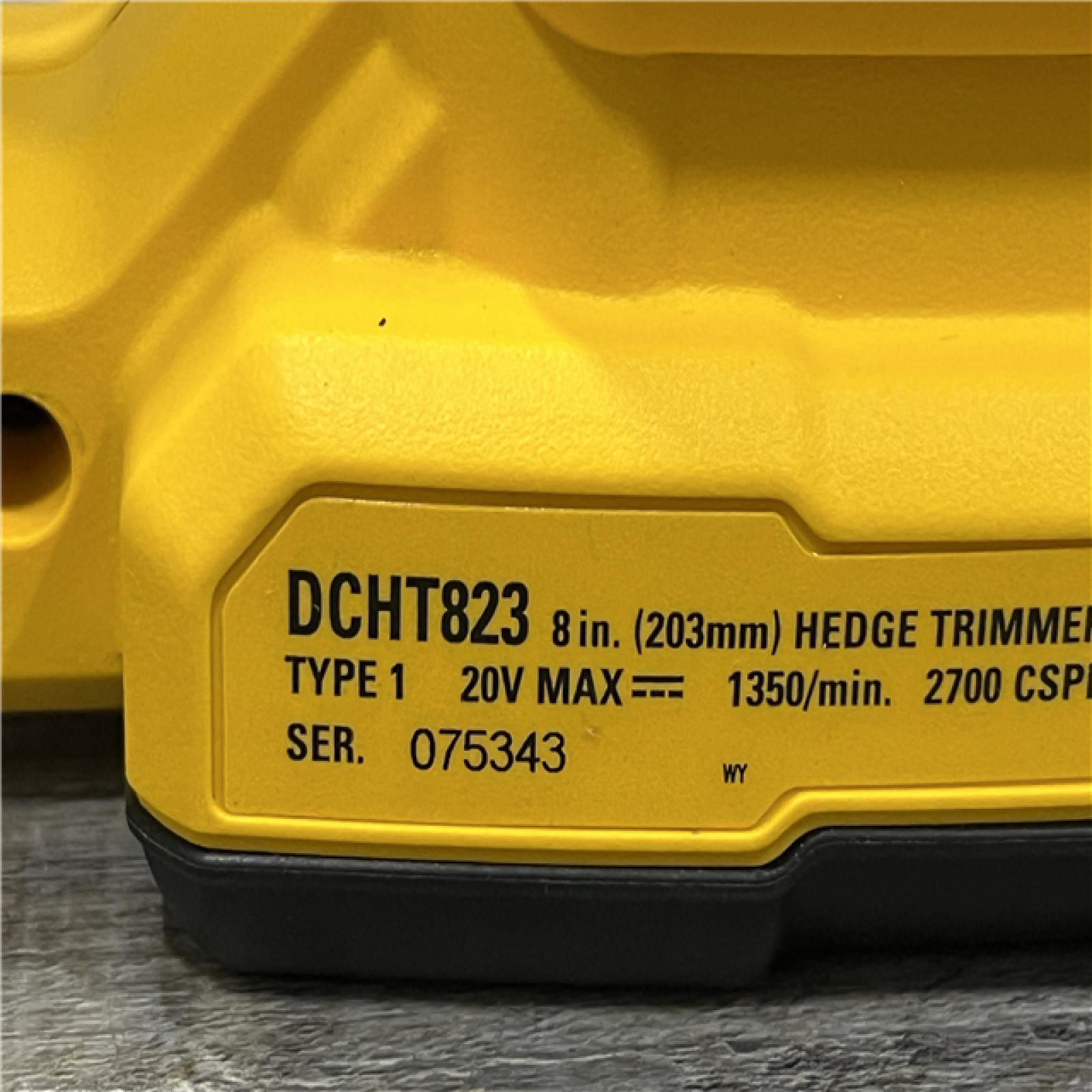 AS-IS DEWALT 20V 8 in. Compact Cordless Hedge Trimmer (Tool-Only)