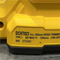 AS-IS DEWALT 20V 8 in. Compact Cordless Hedge Trimmer (Tool-Only)