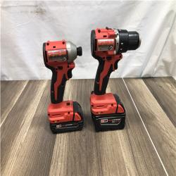 AS-IS Milwaukee 18-Volt Lithium-Ion Brushless Cordless Compact Hammer Drill/Impact Combo Kit