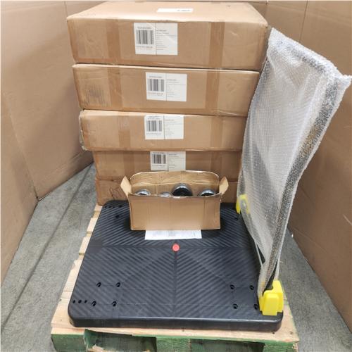 Phoenix NEW 880 lb. Capacity Heavy Duty Steel Moving Platform Hand Truck, Foldable Push Cart Dolly with 2-Swivel Brake Wheels Pallet of 8