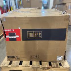 DALLAS LOCATION - Weber Genesis E-415 4-Burner Liquid Propane Gas Grill in Black with Side Tables