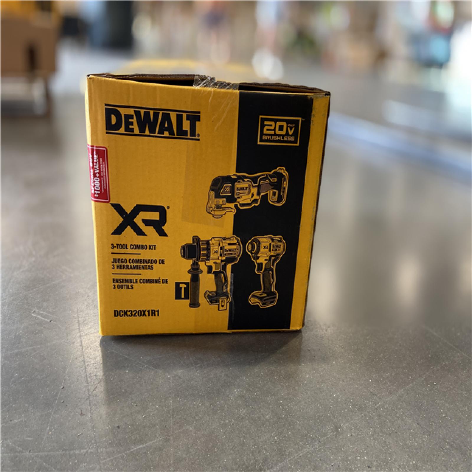 NEW! - Dewalt 20v XR DCK320X1R1 3-Tool Combo Kit FLEXVOLT 9Ah 20V 6Ah battery