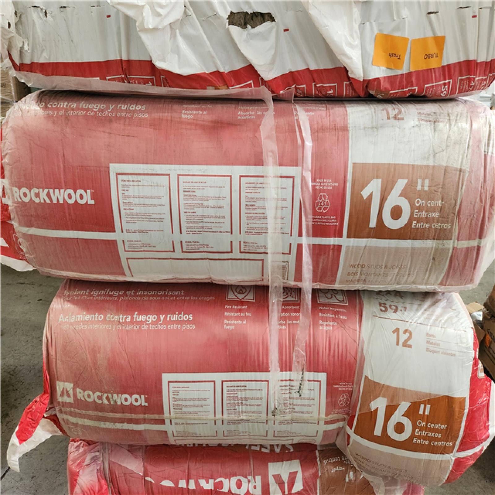 Phoenix Location ROCKWOOL Safe 'n' Sound 3 in. x 15-1/4 in. x 47 in. Soundproofing and Fire Resistant Stone Wool Insulation Batt (716 sq. ft. 12 Bags)
