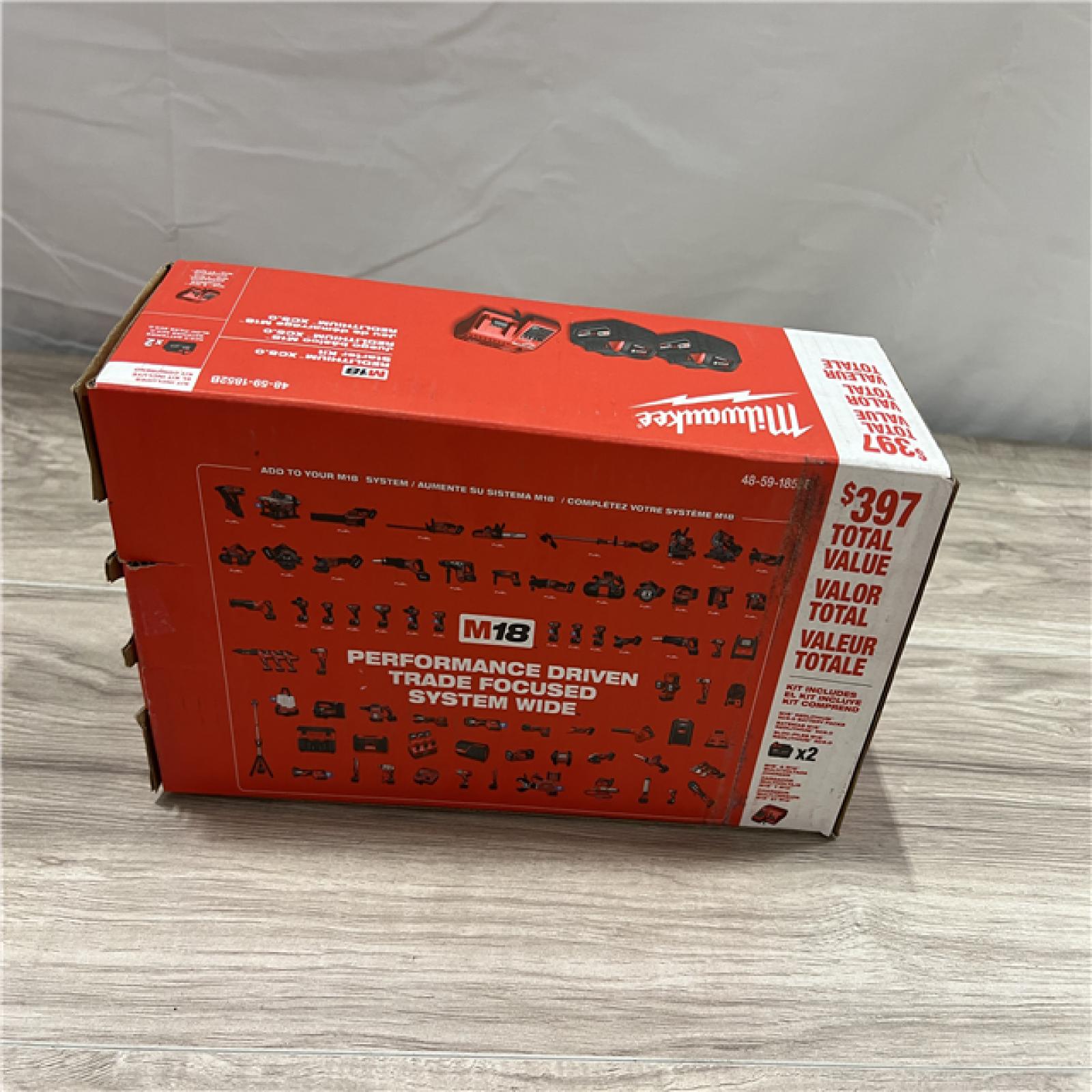 NEW Milwaukee M18 REDLITHIUM XC5.0 Battery Starter Kit (2) 5.0Ah Batteries & M18/M12 Charger  2.5X Runtime  REDLINK Intelligence  Cold Weather Perform