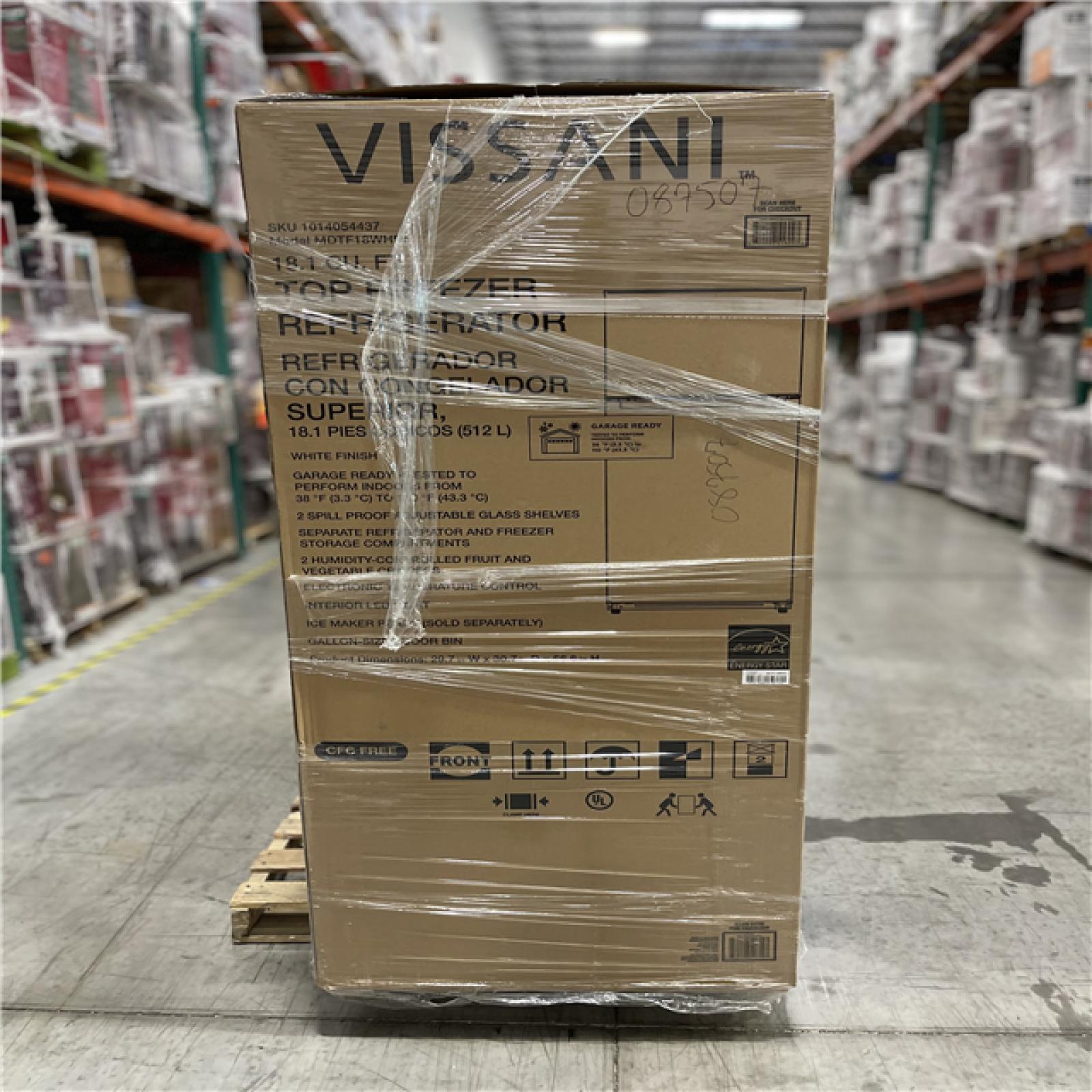 DALLAS LOCATION - VISSANI 18.1 REFRIGERATOR PALLET-(2 UNITS)