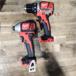 HOUSTON LOCATION - AS-IS Milwaukee M18 Brushed Cordless (2-Tool) Drill/Driver and Impact Driver Kit