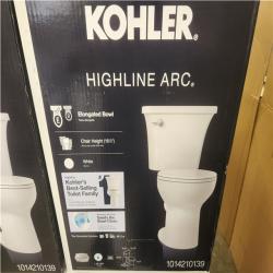 Phoenix NEW 6 KOHLER Highline Arc 2-Piece 1.28 GPF Single Flush Elongated Toilet in White (Seat Included) MUST INSPECT ON SITE