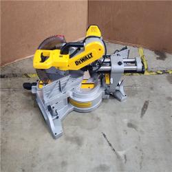 HOUSTON LOCATION - AS-IS DEWALT 15 Amp Corded 12 in. Double Bevel Sliding Compound Miter Saw with XPS Technology  Blade Wrench and Material Clamp