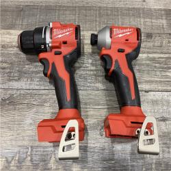 AS-IS Milwaukee 18V Lithium-Ion Brushless Cordless Compact Drill/Impact Combo Kit