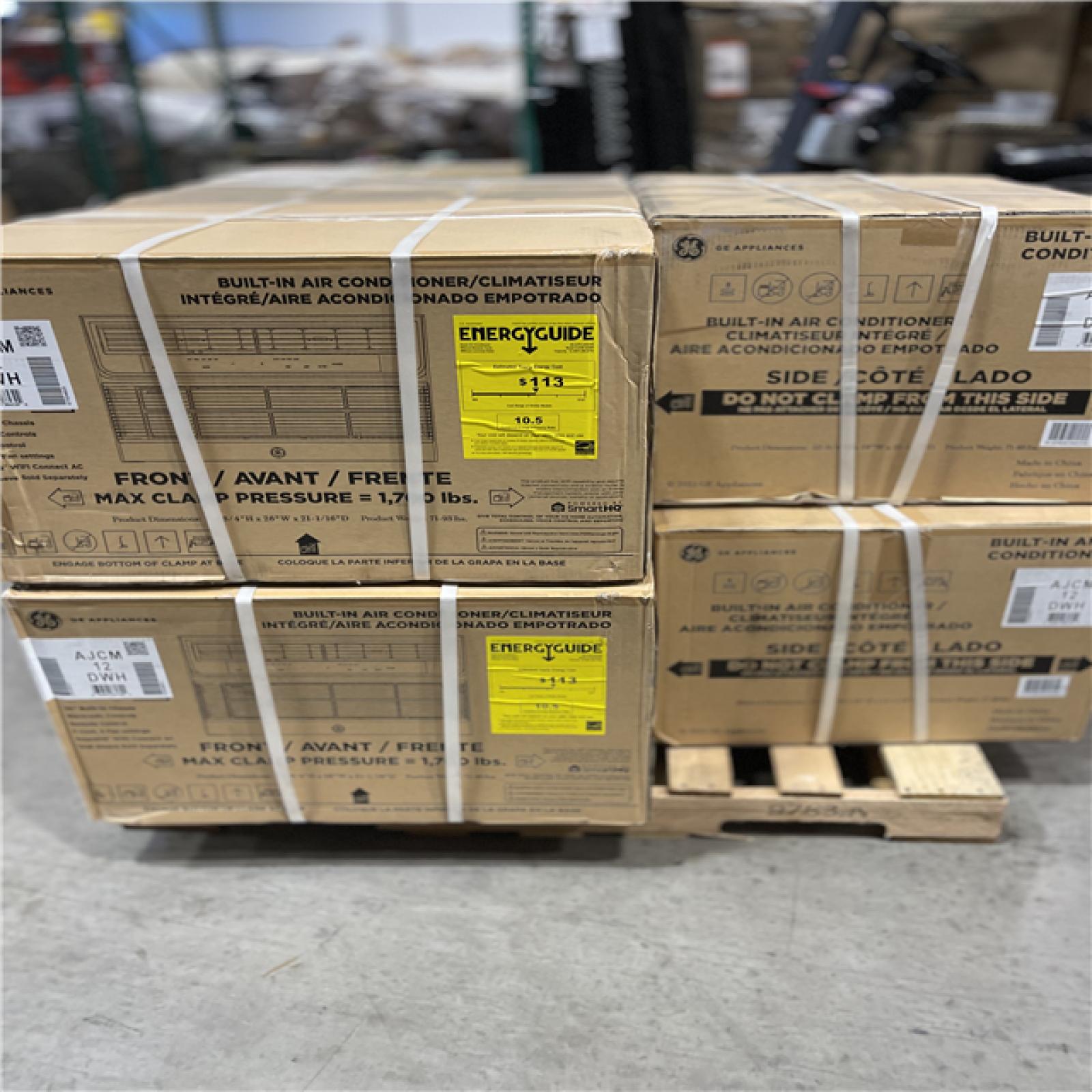 DALLAS LOCATION- NEW!- GE ENERGY STAR 12 000 BTU 230/208 V High Mount Through-The-Wall Cool-Only Air Conditioner  Wi-Fi  ADA PALLET (6 UNITS)